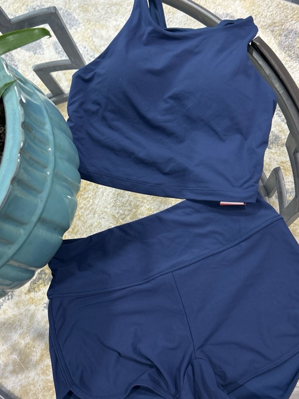 CRZ YOGA Navy Athletic Shorts — Deep Navy Blue